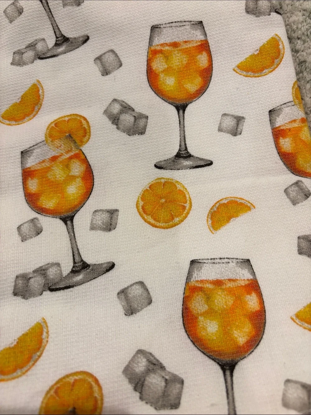 Orange Mimosa Cocktail Kitchen Towels - Set of 2 NWT Bliss Studio Cotton 18”x28”